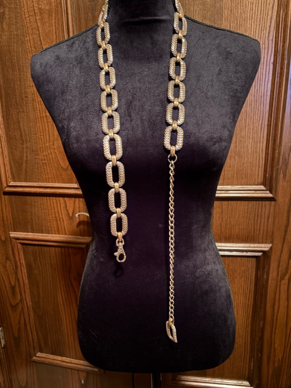 Brighton Gold Chain-Link Long Belt 48”